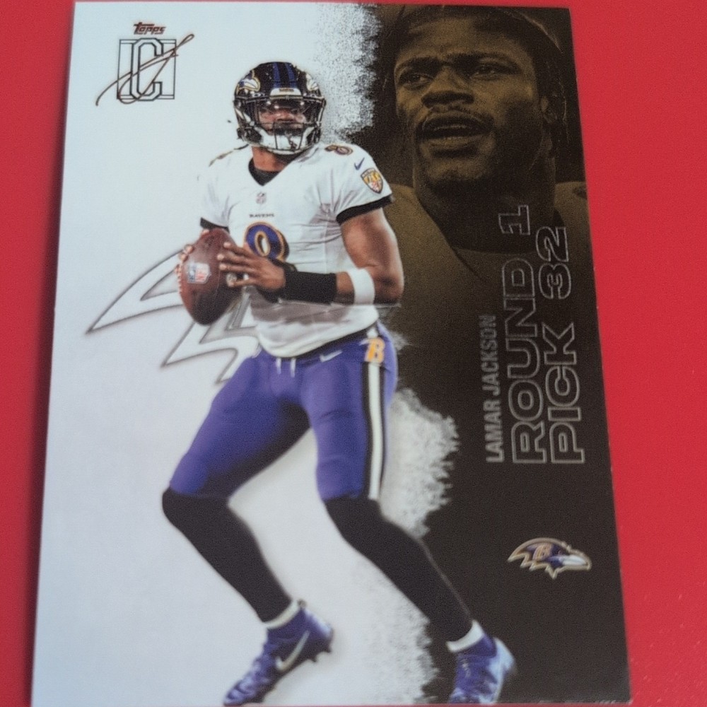 Topps 2025 Signature Class Lamar Jackson Round Pick 32 Rookie Ravens #5