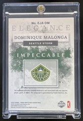 2025 Impeccable WNBA Elegance Jersey Holo Silver #40 Dominique Malonga Auto /25
