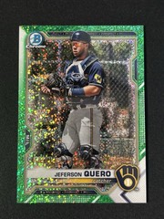 JEFERSON QUERO 2021 Bowman Chrome Prospect Green Sparkle /99