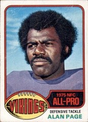 1976 Topps Football #150 Alan Page PR (Filler)