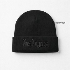Los Angeles Embroidered Knit Beanie, Cuffed Style, Multiple Colors Unisex Adults