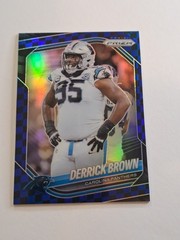2025 Panini Prizm – Derrick Brown #76 Black & Blue Checker Prizm SP Panthers