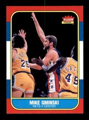 1986-87 Fleer Mike Gminski NM #38 Basketball Card