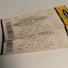 Sabres Vs NY Rangers Ticket Stub March 14, 2001 – DOMINIK HASEK WIN – Pair Of 2