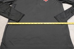 SMU Mustangs Antigua Mens M Black/Gray Content Quarter-Zip Pullover Top NWT