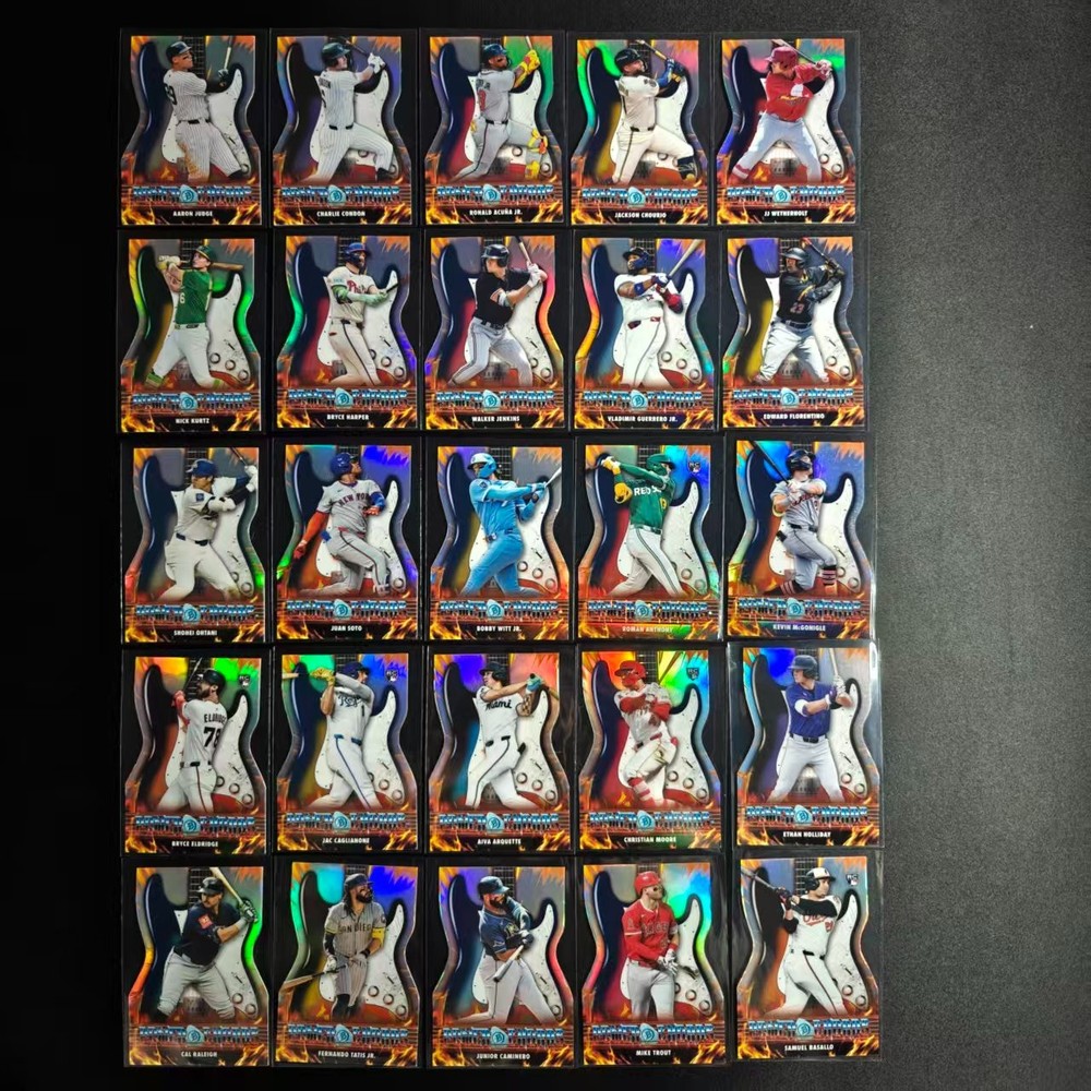 🧮2026 BOWMAN CHROME POWER CHORD DIE-CUT REFRACTOR FULL SET #PC 1-25 LOT25