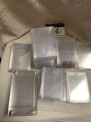 Trading Card Holders lot of 75 – 11 – 4 screw, 11 – 1 screw, 50 – Snap tite Used
