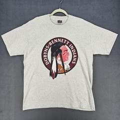 Vintage Dobyns-Bennett Indians Shirt Mens XL Gray Fruit Of The Loom USA Tee