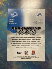 2025 topps signature class football Paramount Pairings Jahmyr Gibbs PP-8