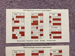 POCKET SCHEDULES MLB PAIR OF 2 1979 TEXAS RANGERS FARMERS-FIRST/FIRST OF FTWORTH