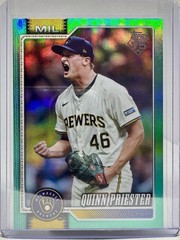 Quinn Priester #684 – 2026 Topps Series 2 Aqua Rainbow Foil Parallel SP Brewers