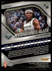 2025 Panini Prizm WNBA #96 Myisha Hines-Allen White Seismic Prizms