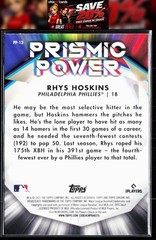 Rhys Hoskins 2021 Topps Chrome Prismic Power #PP-13 Philadelphia Phillies
