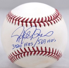 Rafael Palmeiro Signed Rawlings OML Baseball w/3020 Hits 569 HR&rsquo;S-Beckett W Holo