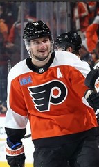 2023-present Philadelphia Flyers orange home jersey alternate captain A patch