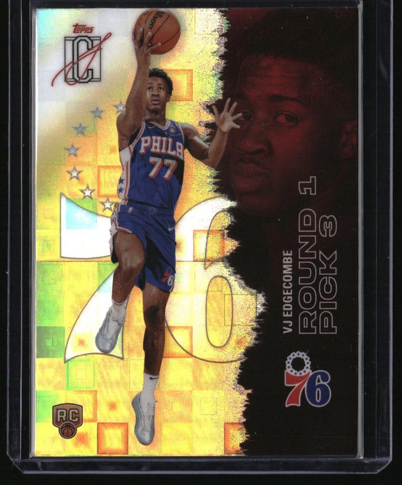2025-26 Topps Signature Class VJ Edgecombe YELLOW PANDORA RC #130 76ers
