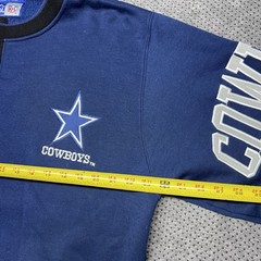 Vintage 90S Starter Dallas Cowboys Sweatshirt Large RARE MENS NAVY BLACK