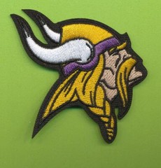 2-1/4&Prime; x 2-1/2&Prime; Embroidered Helmet Iron On Patch – Minnesota Vikings