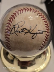 Rick Honeycutt Signed Baseball, A&rsquo;s vs Cal April 22nd 1992, Game Used