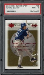 2001 UD Sweet Spot #62 Ichiro Mariners PSA 9 MINT RC 661/1000 Sweet Beginnings
