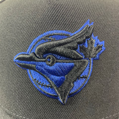 New Era Toronto Blue Jays Exclusive Black Blue 9FORTY A-Frame Snapback Hat Cap