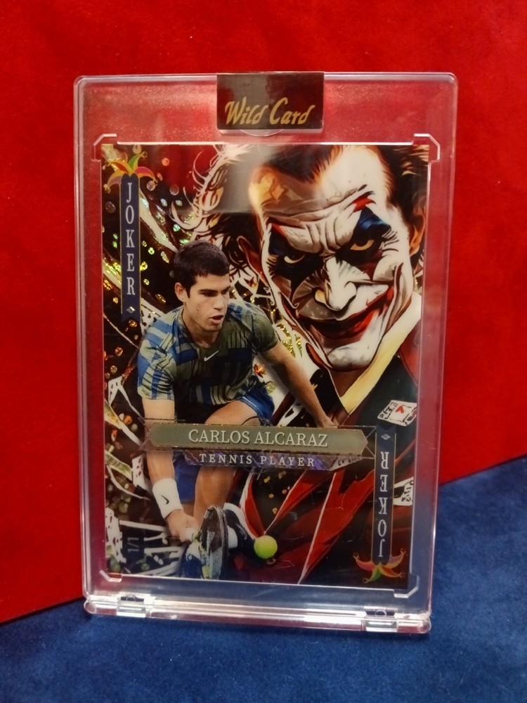 CARLOS ALCARAZ 2025 WILD CARD JOKERS WILD CROSSHATCH FOILBOARD # 1/1