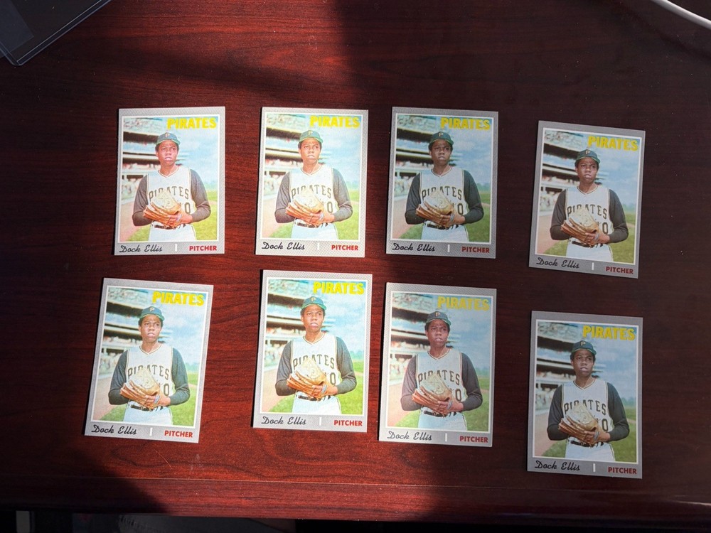 1970 Topps #551 Dock Ellis Lot Of 8
