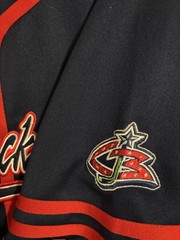 Blue Jackets Columbus Hockey Navy and Red Baseball Jersey Men’s/Unisex Size L