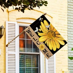 AVOIN colorlife Spring Summer Bee Sunflower House Size-28 x 40&Prime;, Multicolor