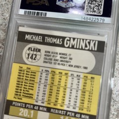 1990 FLEER #142 MIKE GMINSKI 76ERS PSA 10 — Gem Mint — Freshly Graded