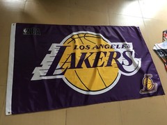 Los Angeles Lakers 3×5 Banner Flag Purple Basketball NBA Grommets Lebron Kobe