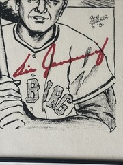 VIC JANOWICZ Signed 8×10 BOB PARKER ART d.1981 RARE! Ohio State / Pirates