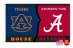 Auburn Tigers Alabama Crimson Tide Flag 3×5 House Divided Man Cave Flags USA New