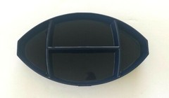 Dallas Cowboys NFL Game Day 4 Section Football Dish Platter with Clear Lid Blue