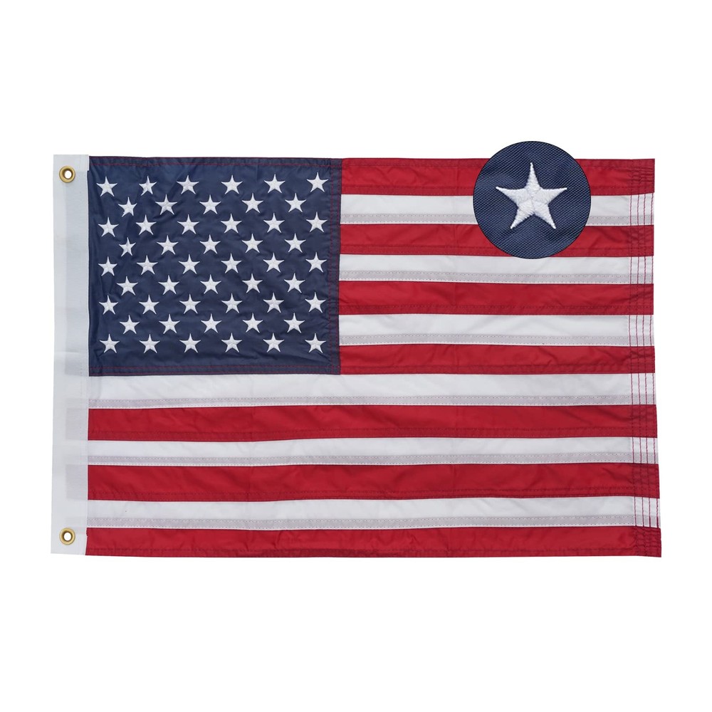 Bradford American Flag 12×18 Inches Embroidered Small USA