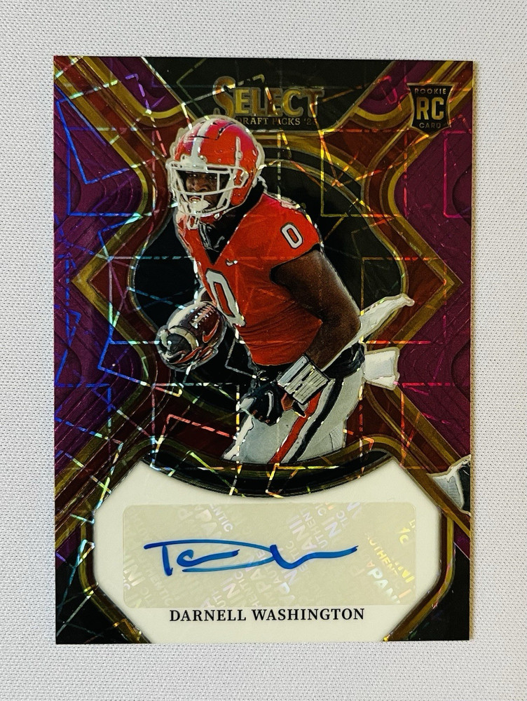 Panini 2023 Select Draft Picks Darnell Washington RC Auto Purple Laser 17/25