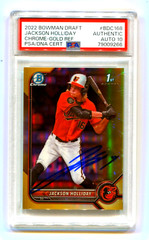 Jackson Holliday 2022 Bowman Chrome 1st Gold Refractor 1850 Signed PSA 1 G2U