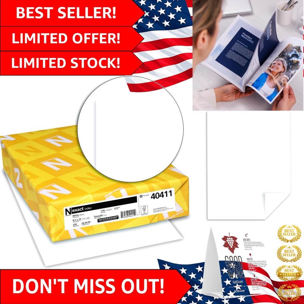 110 lb White Cardstock – 250 Sheets, 8.5 x 11, Acid-Free & Lignin Free