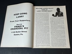 Lehigh Valley PA Larry Holmes Mohammad Ali 1976 Honors Program Advertising 40pg