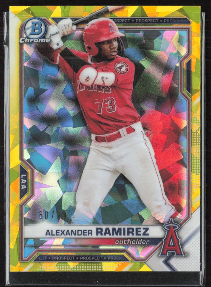 2021 Bowman Draft Sapphire Edition #BDC-110 Alexander Ramirez Yellow #/99 (JB)