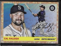 2025 Topps Chrome Platinum Rose Gold Toile Cal Raleigh #/75 Seattle Mariners
