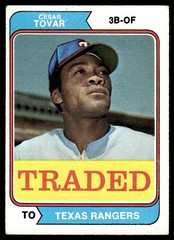 1974 Topps Traded Cesar Tovar Texas Rangers #538T
