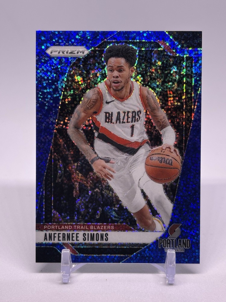 2024-25 Panini Prizm – Anfernee Simons #45 Blue Sparkle Prizm /144