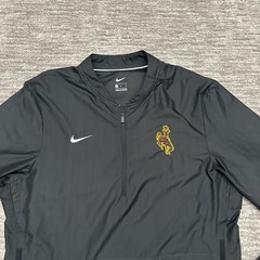 Wyoming Cowboys Jacket Mens Medium Gray NCAA Basketball Nike Quarter Zip