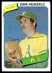 1980 Topps Dave Heaverlo Oakland Athletics #177