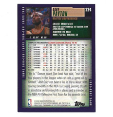 2000-01 Topps Basketball Gary Payton #224 Seattle SuperSonics