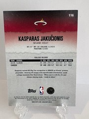 2025 Topps Signature Class #116 Kasparas Jakucionis Orange Rookie /50