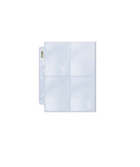 (25) Ultra Pro 2 1/2 x 3 1/2&Prime; 4 Pocket Album Pages – For 2 Ring Mini Binders