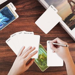300 PCS Trading Card Dividers Blank Paper White Separator w Tabs for Storage Box