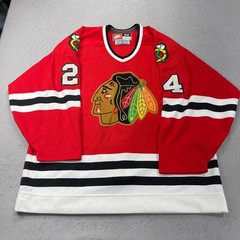 VINTAGE Chicago Blackhawks Jersey Mens 52 Nike Center Ice Bob Probert Fight Stra
